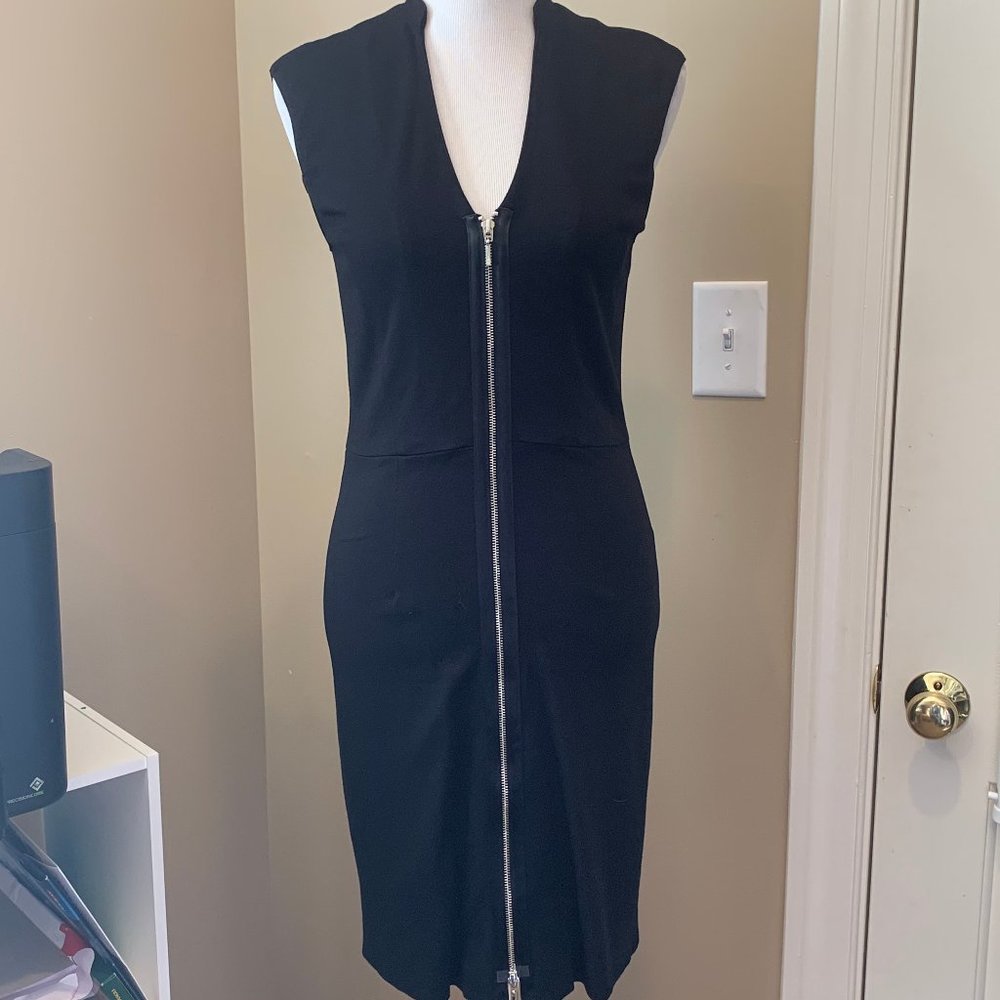 Kenneth Cole Dress Size 4 Black Zip Front
